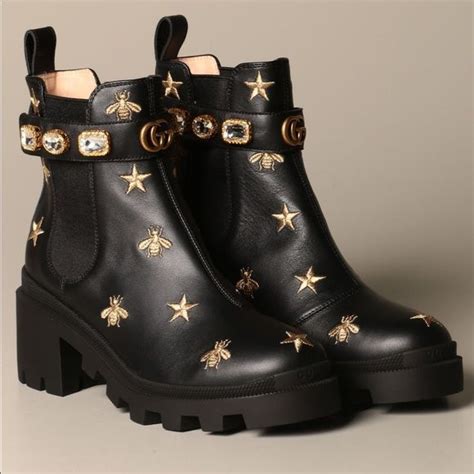 gucci bee boots women